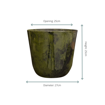 Sierpot - Palermo Marble Groen - Ø 27cm x H 25cm
