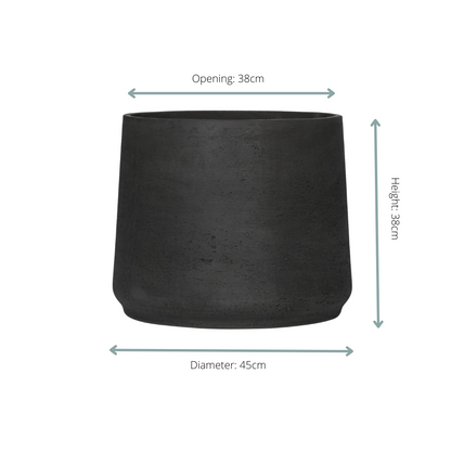 Pot - Jumbo Patt Black Washed - Ø 45cm H 38cm