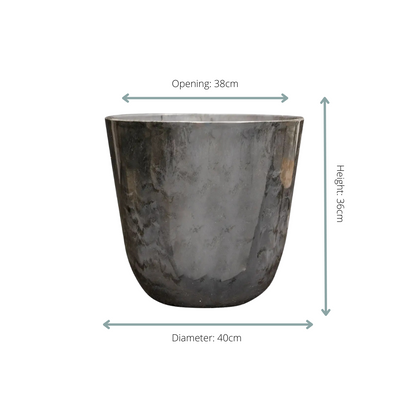 Sierpot - Palermo Marble Grijs - Ø 40cm H 36cm