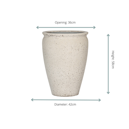 Pot - Artemis Chalk White - Ø 42cm Hoogte ↕ 58cm
