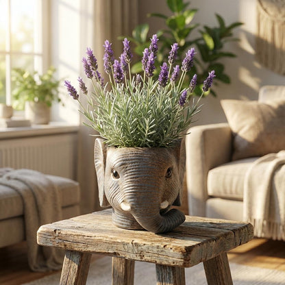 Sierpot - Planter Olifant Grijs - D11/12cm x H10cm