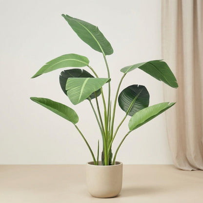 Kunstplant - Strelitzia - In zwarte pot - Hoogte ↕ 120cm