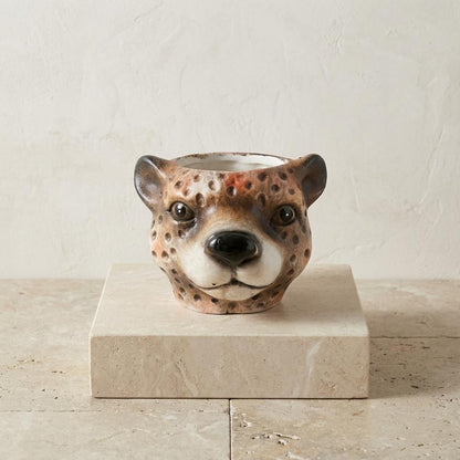 Sierpot - Planter Luipaard Bruin - Ø 12cm x H 9,5cm