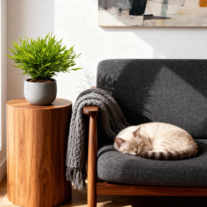 Green boutiQ - Kamerplant - Bamusa Pogonatherum Monica - Bamboegras - Huisdiervriendelijke Plant - Groen - 1 Plant - Pot 12cm - Hoogte 20cm