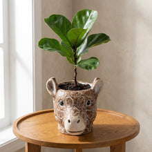 Pot - Planter Giraf - Bruin - Ø 11/14cm Hoogte 11cm