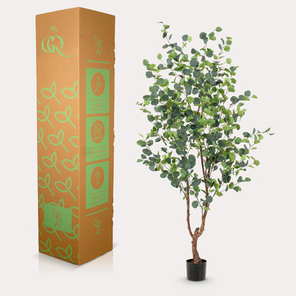 XL Kunstplant - Eucalyptus Blauwe Gomboom - Hoogte ↕ 180cm