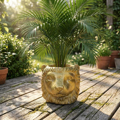 Pot - Planter Leeuw - Goud - Ø 11/13cm Hoogte 10cm