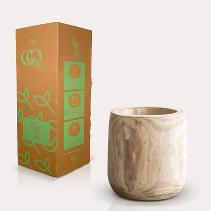 Sierpot - Hout Lichtbruin Pia - L - H31cm B29cm