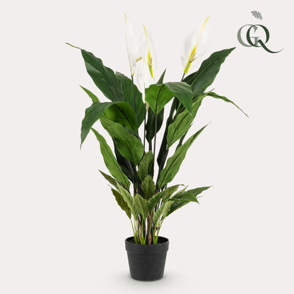 Kunstplant - Spathiphyllum - Lepelplant - Hoogte ↕ 90cm