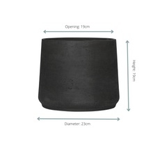 Sierpot - Jumbo Patt Black Washed - Ø 23cm Hoogte 19cm