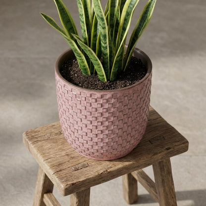 Sierpot - Mini Pot Relief Roze - Ø 7cm