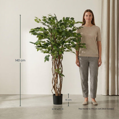 XL Kunstplant - Ficus Liana Kunstboom - Hoogte ↕ 140cm