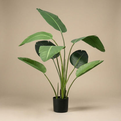 Kunstplant - Strelitzia - In zwarte pot - Hoogte ↕ 120cm