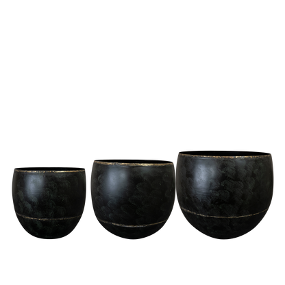 Pot - Zwart - Belia Vintage Black - Set van 3