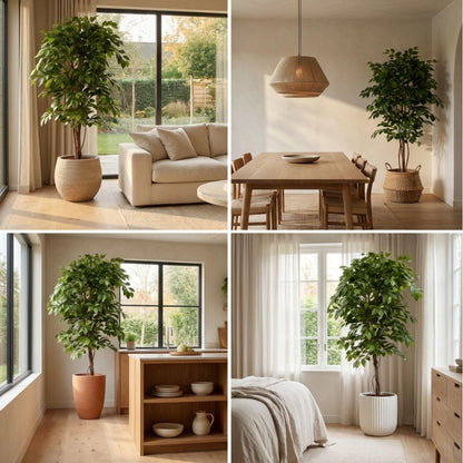 XL Kunstplant - Ficus Deluxe Vine Kunstboom - Hoogte ↕ 140cm