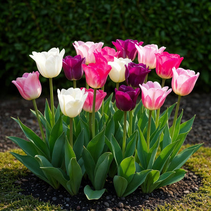 Buitenplant - Tulp Pastel mix - Bloeiend - 12 bollen Bolmaat 11/12
