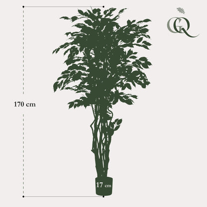 Kunstplant - Ficus liana Vioolbladplant - Hoogte ↕ 170cm