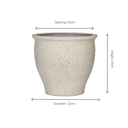 Pot - Poseidon Chalk White - Ø 52cm Hoogte ↕ 47cm