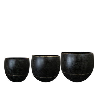 Pot - Zwart - Belia Vintage Black - Set van 3