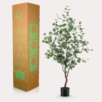 Kunstplant - Eucalyptus Blauwe Gomboom - Hoogte ↕ 120cm