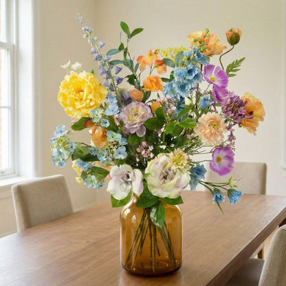 Kunstbloemen boeket - Soft Spring Deluxe Real Touch - 18 stelen - Hoogte ↕ 85cm