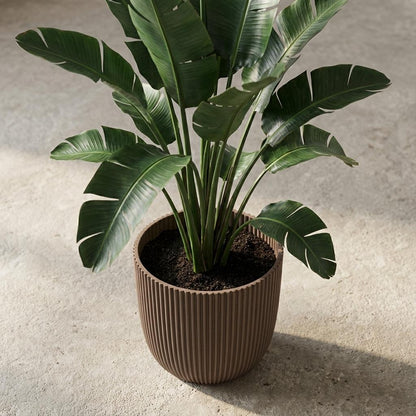 Sierpot - Capi Nature Groove - Warm Taupe - Ø 25cm