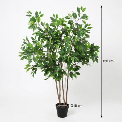 Grote Kunstplant - Ficus Benjamina - Hoogte ↕ 128cm