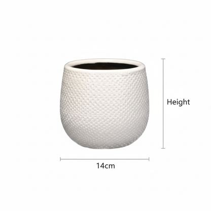 Sierpot Gabriel Rond Wit - Pot Ø 14cm