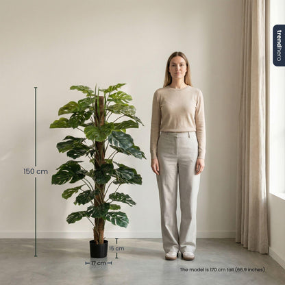 XL Kunstplant - Monstera on Pole Hoogte ↕ 150cm