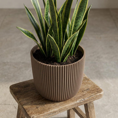 Pot - Nature Groove Warm Taupe - Ø 22cm