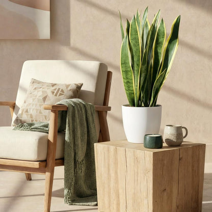 Kamerplant - Sansevieria Laurentii - Vrouwentong - Pot Ø 21cm Hoogte ↕ 70-80cm