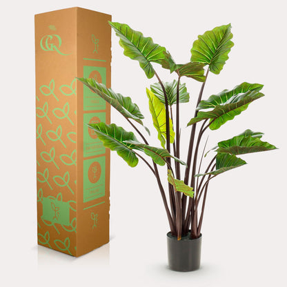 XL kunstplant - Colocasia Pink China - Olifantsoor - Hoogte ↕ 130cm