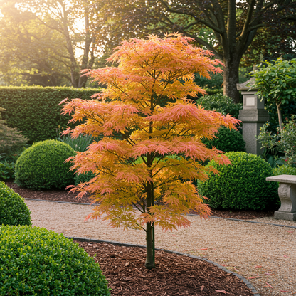 Buitenplant 2x Acer palmatum 'Katsura' - Japanse Esdoorn - Pot Ø 19cm Hoogte ↕ 70cm