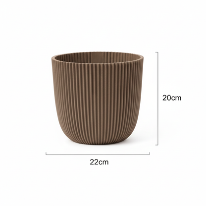 Pot - Nature Groove Warm Taupe - Ø 22cm