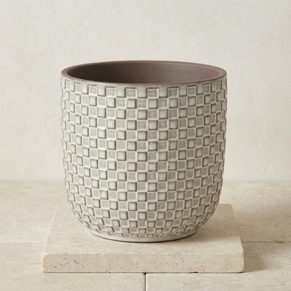 Sierpot - Relief Wit - Ø 13,5cm