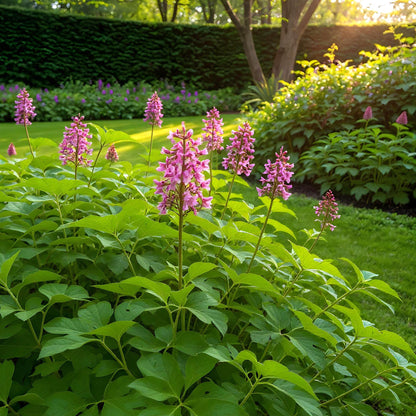 Buitenplant 20x Corydalis Beth Evans - Bloembollen Wit en Paars - Bolmaat 6/7