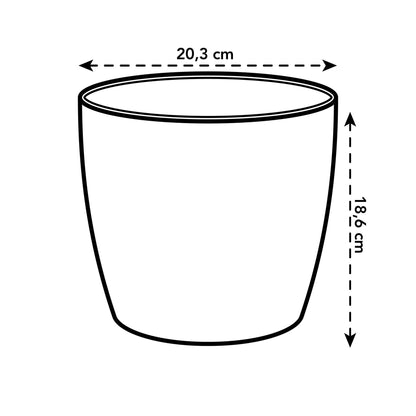 Pot - Brussels Round Wit - Ø 20cm H 19cm