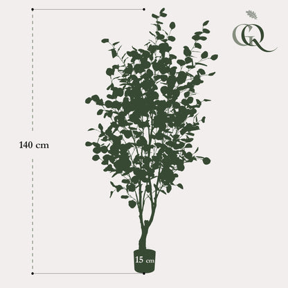 XL kunstplant - Eucalyptus Blauwe Gomboom - Hoogte ↕ 140cm