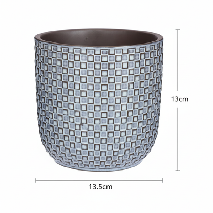 Pot - Pot Relief Blauw - Ø 13.5cm