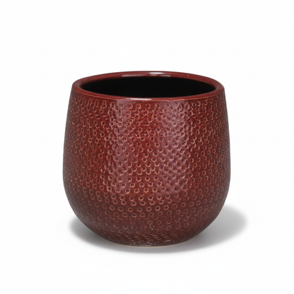 Pot Gabriel Rond Bordeaux - Ø 14cm