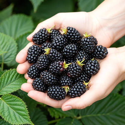 Buitenplant 6x Rubus Thornfree - Doornloze Braam, Winterhard - Pot Ø 9cm