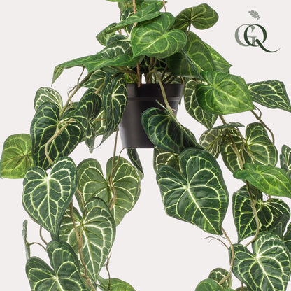 Kunstplant - Anthurium Clarinervium Aderplant - Hoogte ↕ 80cm
