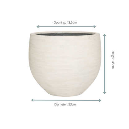 Sierpot - Jumbo Orb Ivory Washed - Ø 53cm H 45cm