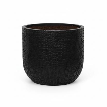 Sierpot - Nature Skin Pot Bol Antraciet - Ø 14cm x H 13cm