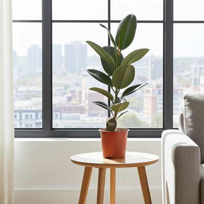 Kamerplant - Ficus Elastica Robusta - Pot Ø 17cm Hoogte ↕ 65cm