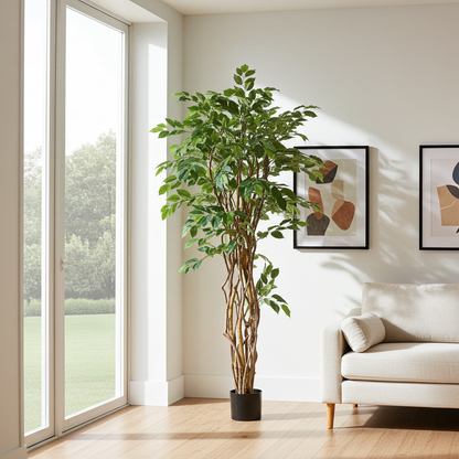 Kunstplant - Ficus liana Vioolbladplant - Hoogte ↕ 170cm
