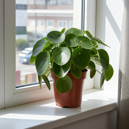Kamerplant - Pilea Peperomioides (Pannekoekenplant) - Pot Ø 15cm Hoogte ↕ 25cm